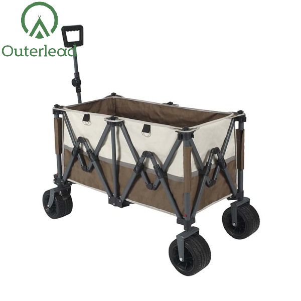 Wagon pliant portable multifonctionnel pour jardin extérieur