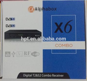 Africa decoder ALPHABOX X6 ALPHABOX X4 power vu S2+T2 Combo satellite receiver for Cameroon