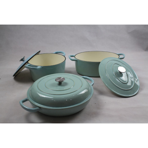 Cream Blue Color Cookware Sets
