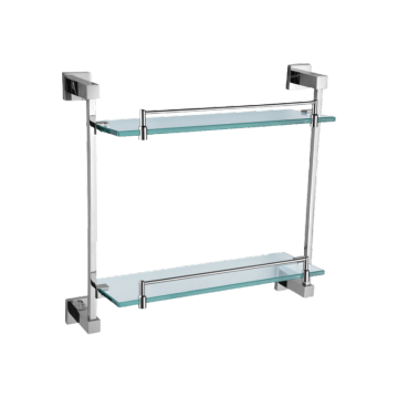 2-Tier Bathroom Glass Shelves