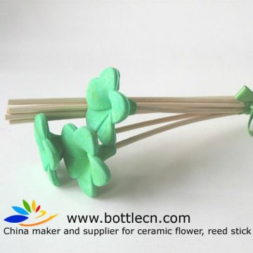 Color 35mm green ceramic flower for reed diffuser