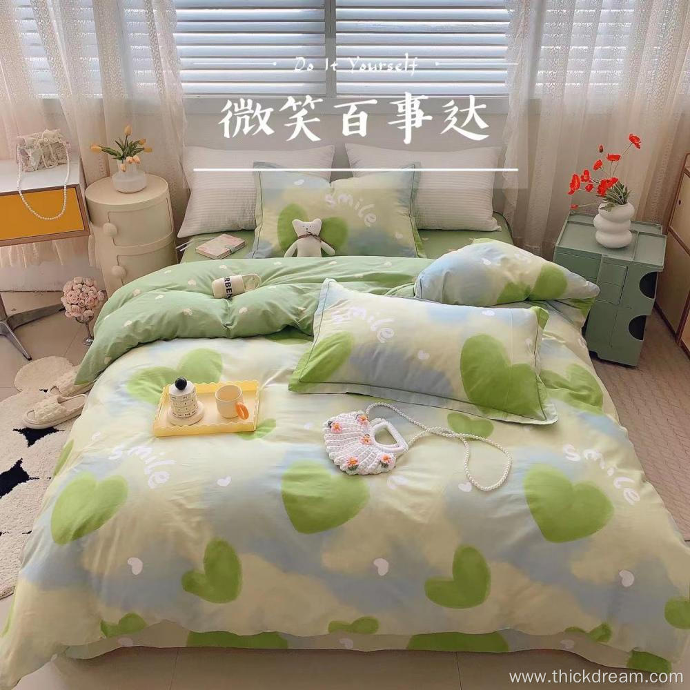 YYQ 2023ins Air Small Fresh Cotton print 4-piece