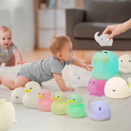 Waterproof Seven Color Touch Night Light for Kids' Bath Toys