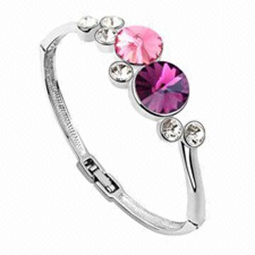 Swarovski Crystal Bangle, Available in Three Colors