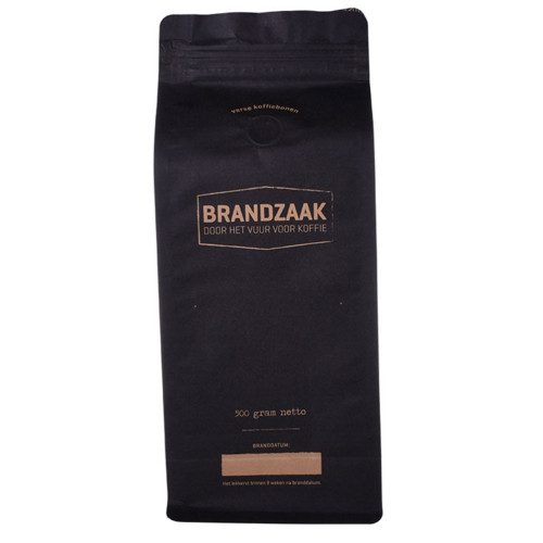 Kunststoff-Reißverschluss-Taschen-Zip-Kraftpapier biologisch abbaubare kundenspezifische Kaffeetaschen