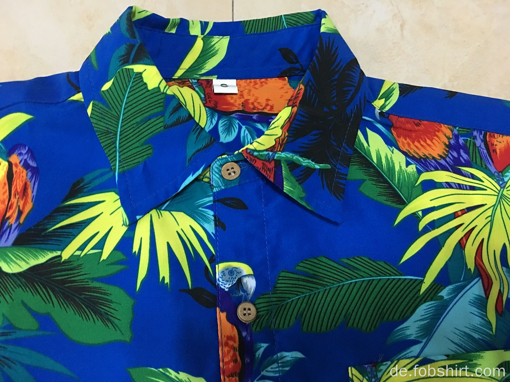 Benutzerdefiniertes Hawaii-Shirt mit Polyesterdruck