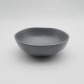 Set de cena de stoneware de griseta de forma irregular gris/seta de cena de vajilla de cerámica