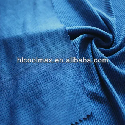 50%coolmax 50%polyester knitted embossed fabric