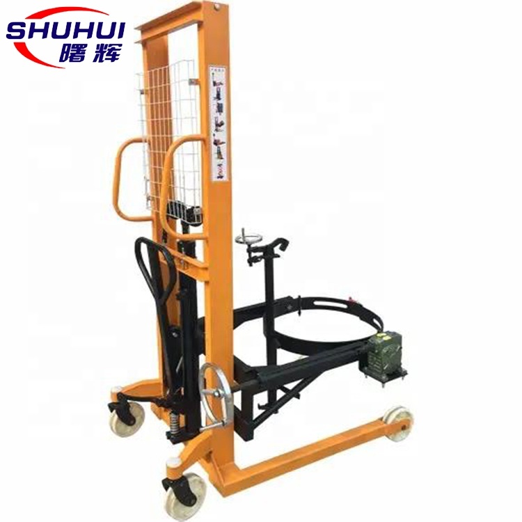 400kg Manual Oil Drum Stacker with Scale and 1600mm Lifting Height