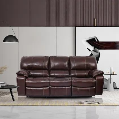 Manwah Cheers Electric Automated Home living room set, Cinema Genuine Leather Recliner Sofa Chair, Modern Leather Sofa Furniture