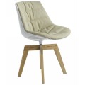 Modern leisure flow slim swivel dining chair