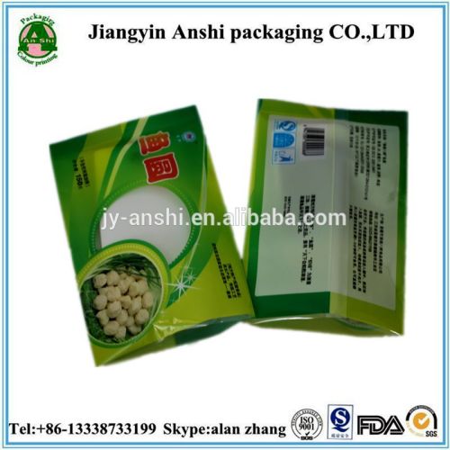 Plastic one side clear resealable heat seal bag/custom resealable plastic bags