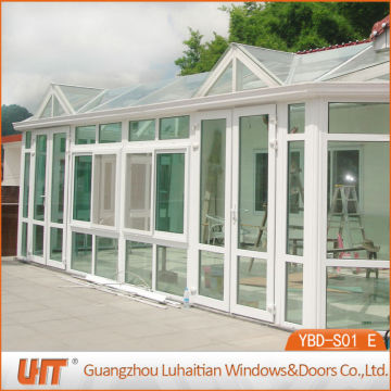 Modern design sunroom with pvc frame and glass