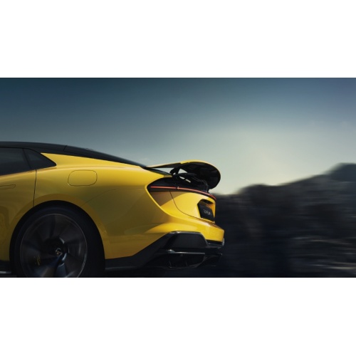 New mid-size pure electric coupe Lotus Emeya Yellow