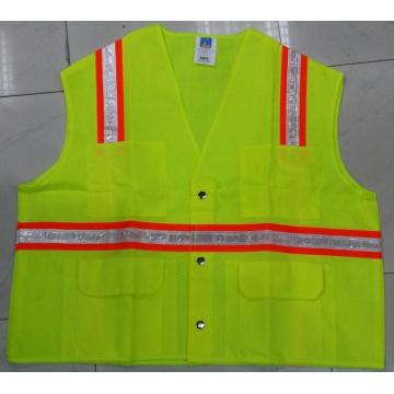 High Visibility Roadway Safety Vest with Button