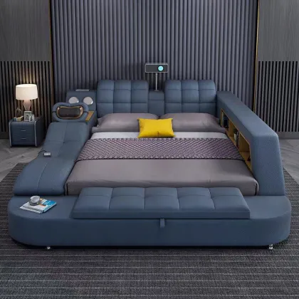 Multifunctional King Size Tatami Massage Storage Bed
