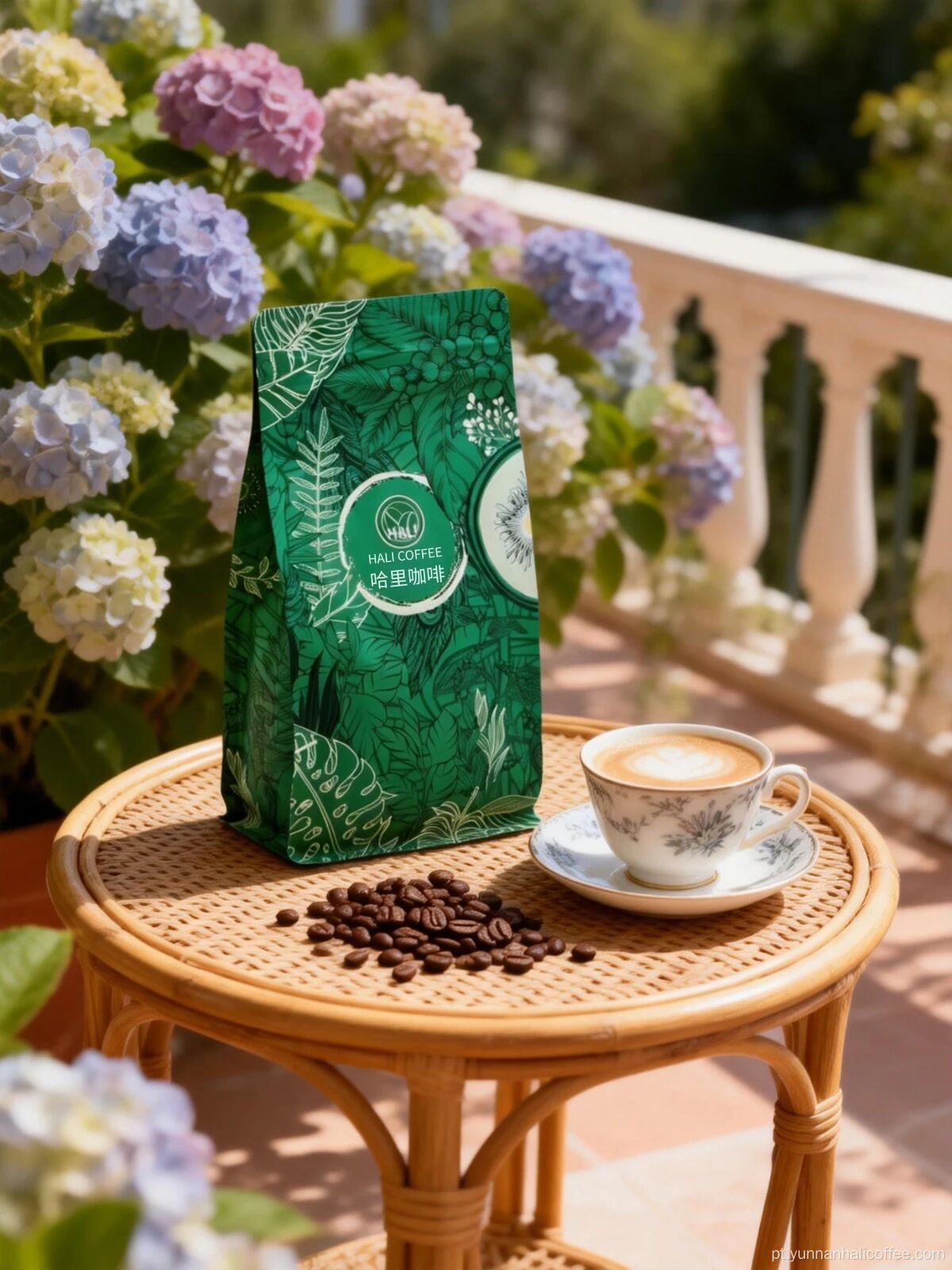 Grãos de café frescos da montanha