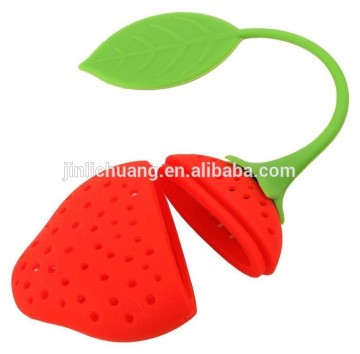 Top Sales Food Grade Strawberry Shaped Silicone Tea Infuser, Silicone Tea Filter