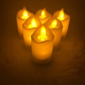 Led moving wick yellow light flickering candle