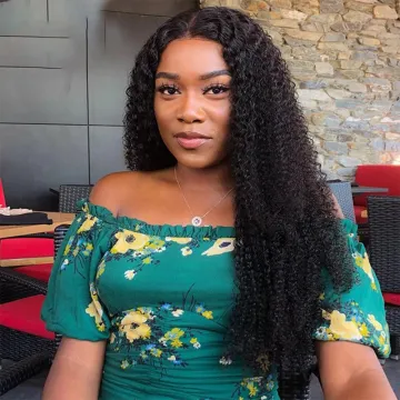 Virgin Mongolian Human Hair Transparent Lace Frontal Wig Pre Plucked Kinky Curly Full HD Swiss Lace Closure Wig For Black Women