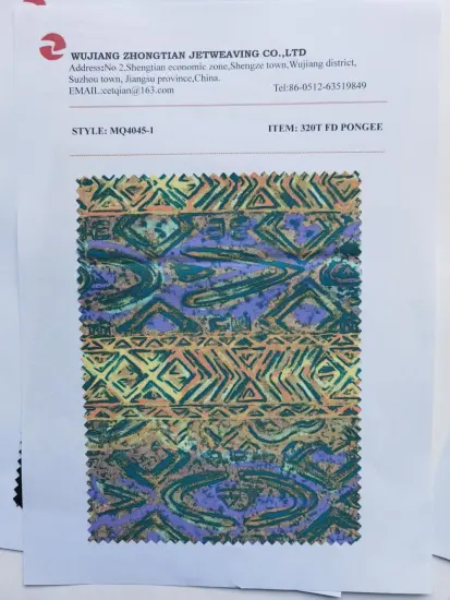 100% Polyester 320t F-D Pongee Printing