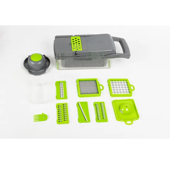 12-in-1 Multi-Functional Kitchen Slicer, Grater, Blender, and Chopper with Container for Fruits and Vegetables