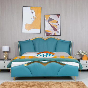 Upgrade Your Modern Home Comfort with Luxurious Leather Queen Beds - Guaranteed Quality from Factory