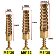 4 Segment Metal Expansion Plug M5 M6 M8 For Aerated Concrete