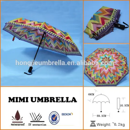 Pongee Material printing umbrella sun and rain wind resistant promotion umbrella