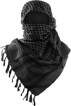 Luxns Military Shemagh Tactical Desert Scarf / 100% Cotton Keffiyeh Scarf Wrap for Men And Women