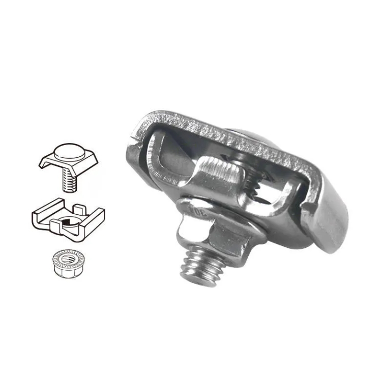 Joint Clamp For Wire Mesh Cable Tray,Cable Tray Connector with Carriage Bolt Flange Nut (4)