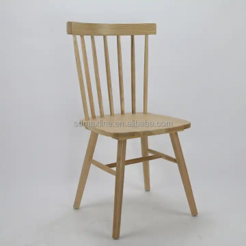 Wholesale Modern Cafe Restaurant Solid Wood Dining Windsor Chair - Stackable High Back