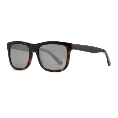 Square UV400 Men Nylon Polarizados Sombras de sol acetato Gafas de sol