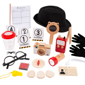 Wooden Detective Toys Set: Educational Outdoor Insect Observation and Logical Thinking Role-Play Game
