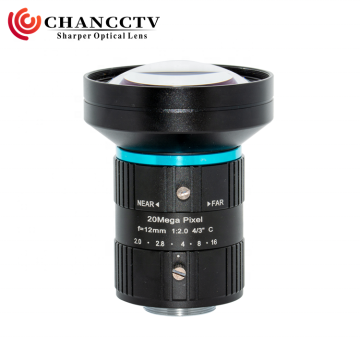 4/3\" 20MP 12mm F1.8 Manual Iris C Mount Lens for IMX267 Machine Vision