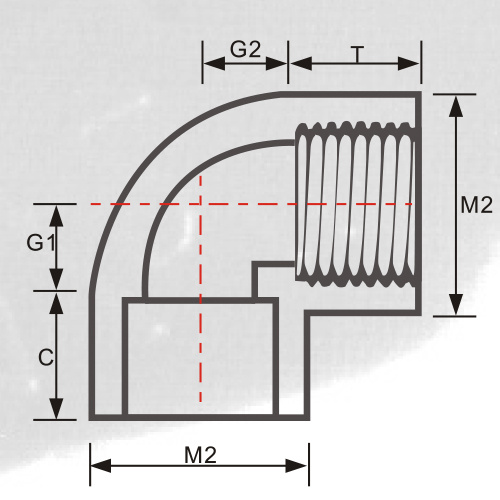 Coude femelle en CPVC ASTM SCH80 90 ° gris foncé