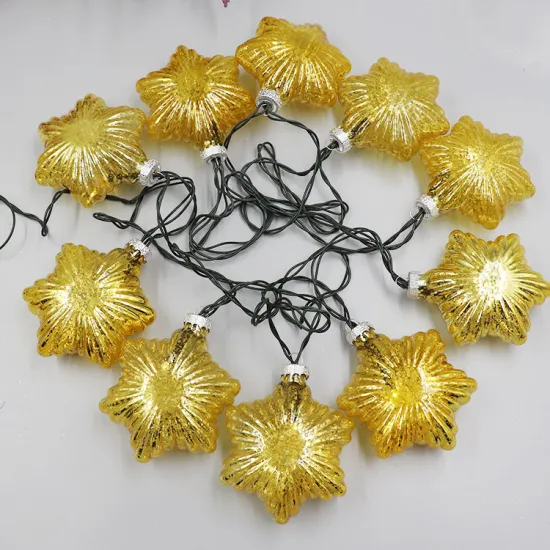 2020 new year holiday christmas led glass stars led light for home decoration