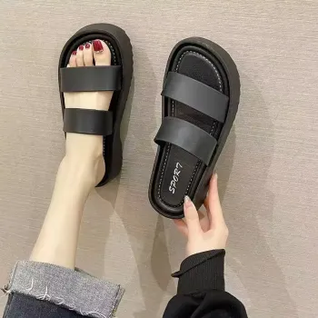 Summer Beach Flat Ladies Two Band Slippers for Women - New Design Slide Slippers for Outdoor Use