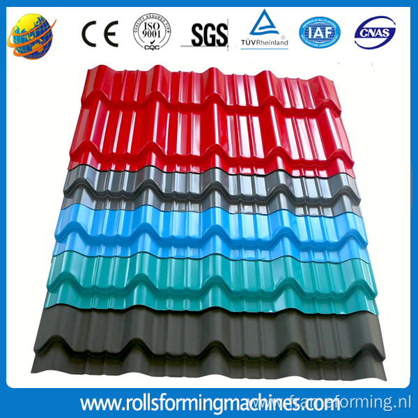 Galvanized Roofing Sheet Glazed Tile Roll Forming Machine