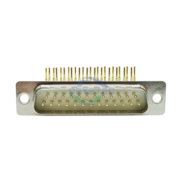 Золотая сплошная ядра DR25 90 градусов самца RS232 Serial D-Sub25 Plug