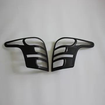Black Taillight Cover Trims for Mitsubishi L200 Triton 2015-2018 Rear Lamp Cover Accessories