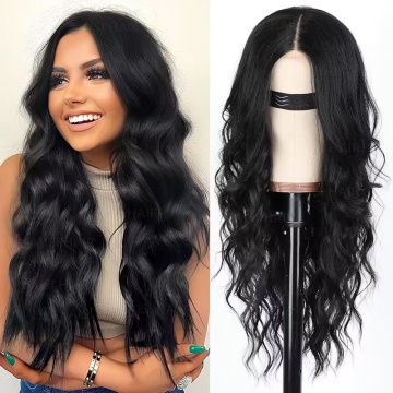 Synthetic Long Wavy Lace Hairline Wig Heat‑Resistant