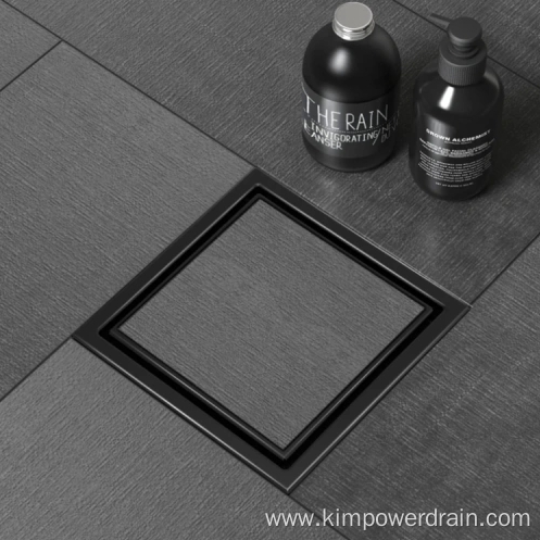 Anti-odor square black Floor Drain