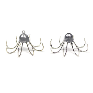 Wholesale Octagonal High Carbon Steel Squid Jig Hook with 8 Claws