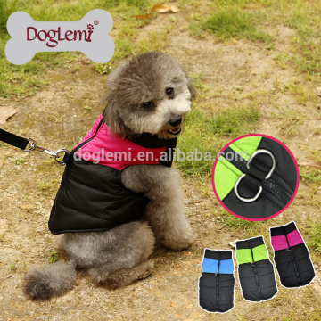 Small Dog Puppy Winter Vest Coat Pet Clothes With D-ring