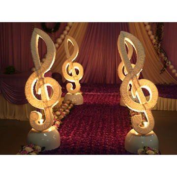 Sahne dekorasyon notu yol kılavuzu ışığı