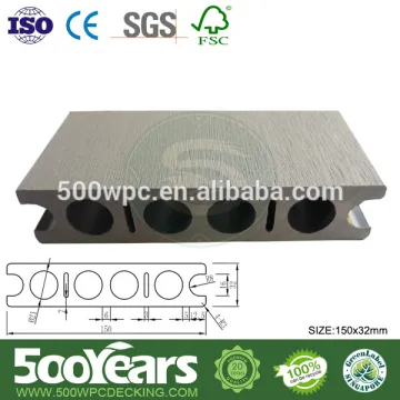 100% recycled material waterproof WPC decking floor