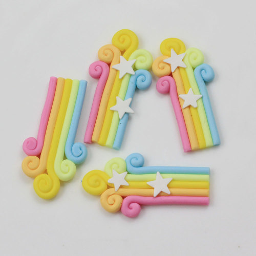 Δημοφιλή μόδα 100PCS Music Polymer Clay Kawaii Flatback Cabochons For DIY Craft Embellishment