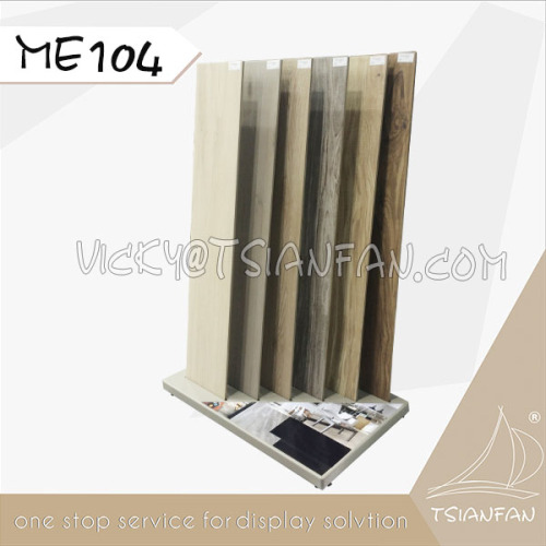 ME104--White Color Timber Floor Sample Display Stand