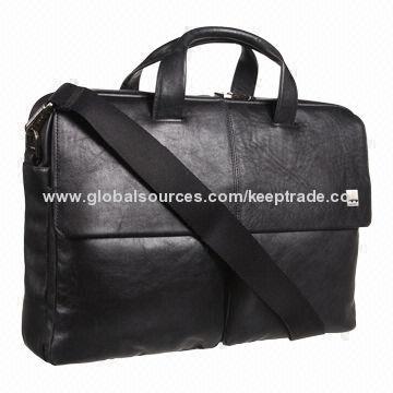 PU Leather Briefcase for Macbook Pro Retina, 17-inch Bottom Width